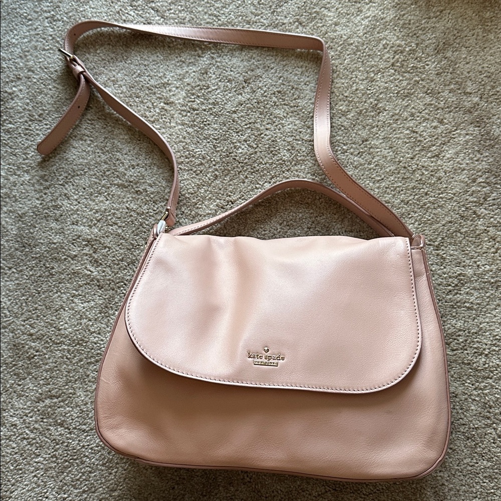 Kate Spade Blush Leather Shoulder Bag pink-  great shape